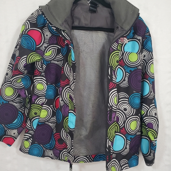 THE NORTH FACE Kids Zipline Rain Jacket Kids Black Multicolor Size Large - Picture 6 of 10